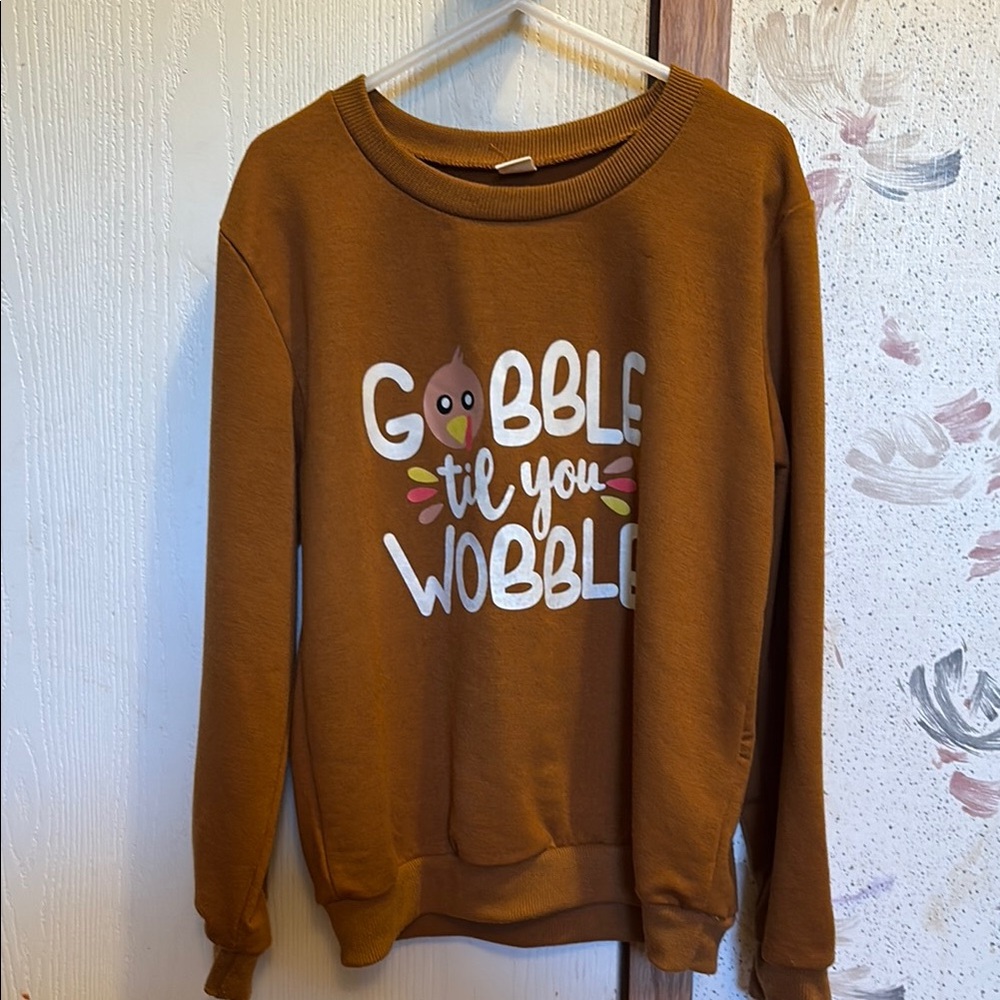 Brown Gobble Til You Wobble Sweater